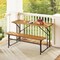 Patio Acacia Wood Picnic Table Bench for Two People, Single-Side Design